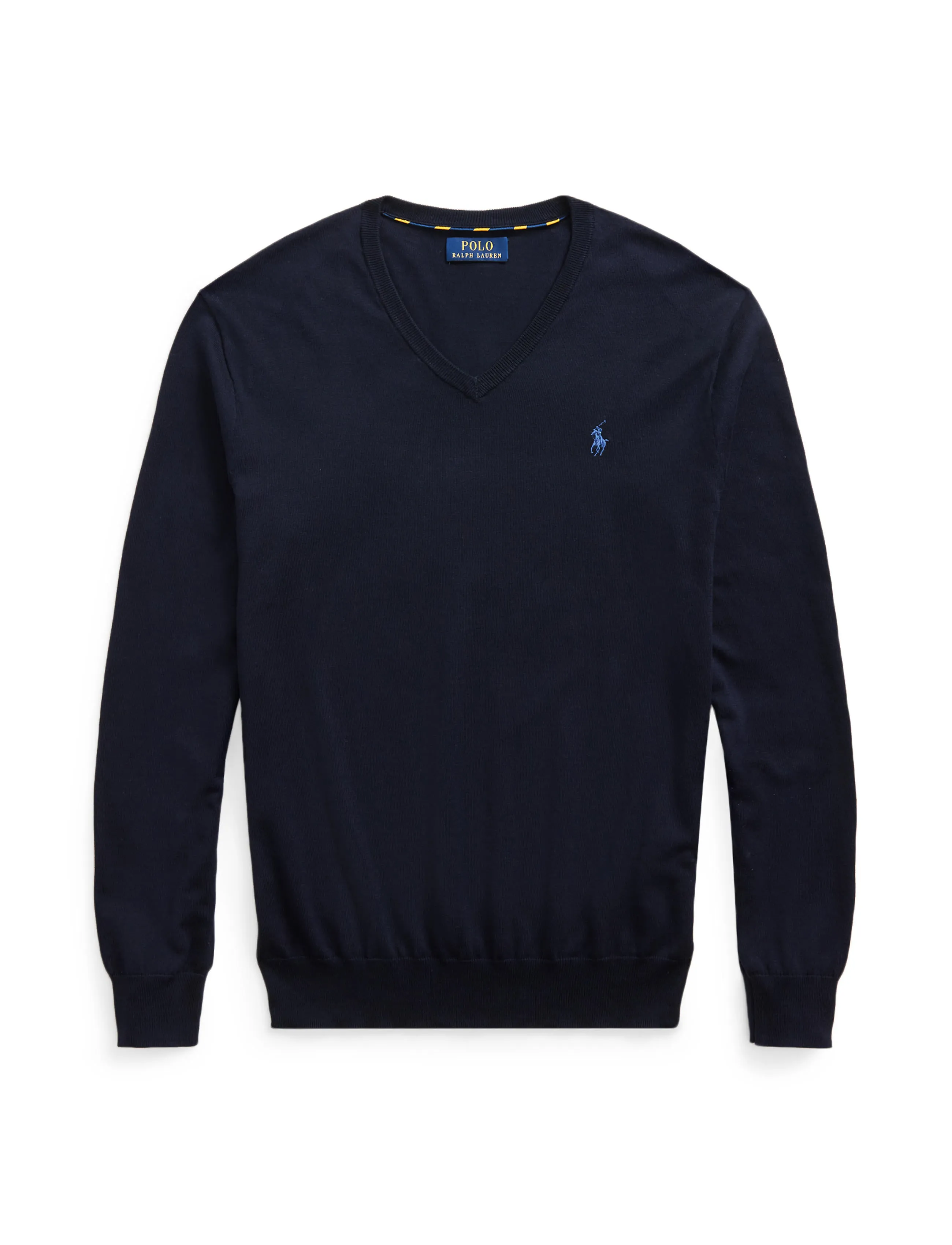 Polo Ralph Lauren Slim Fit Cotton V-Neck Sweater Navy