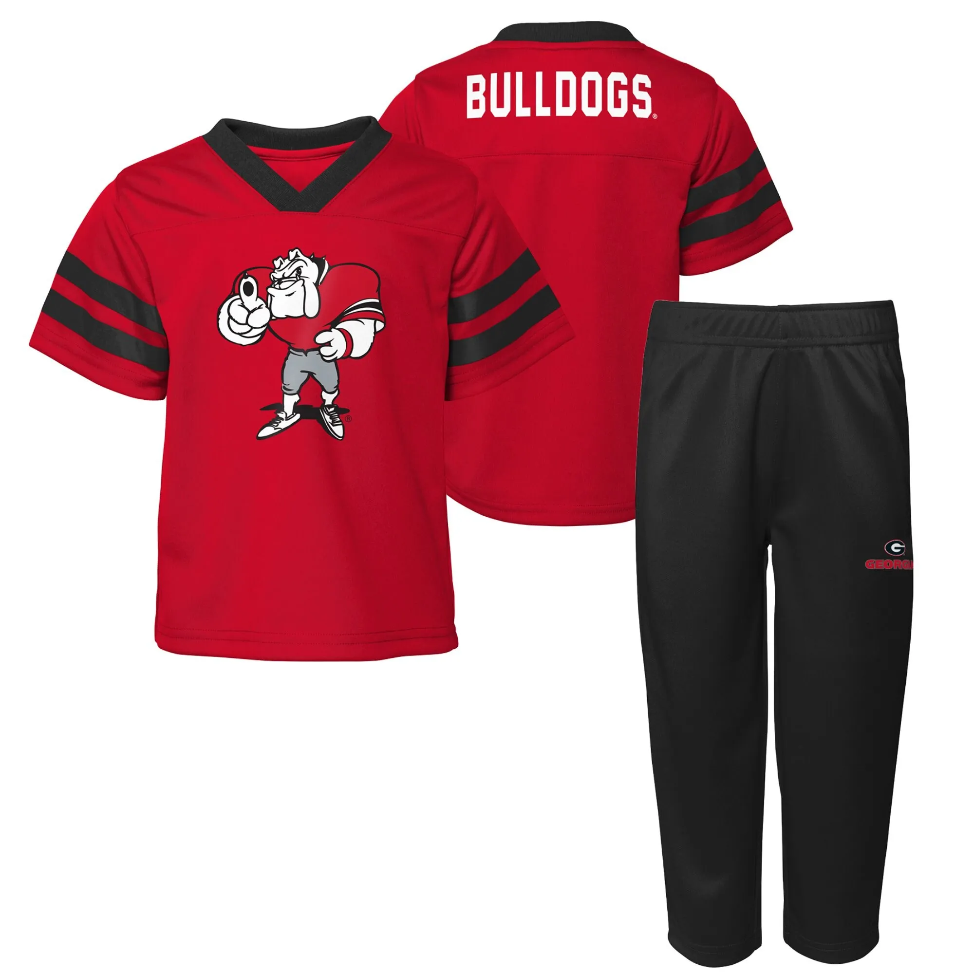 Preschool Red Georgia Bulldogs Two-Piece Red Zone Jersey & Pants Set