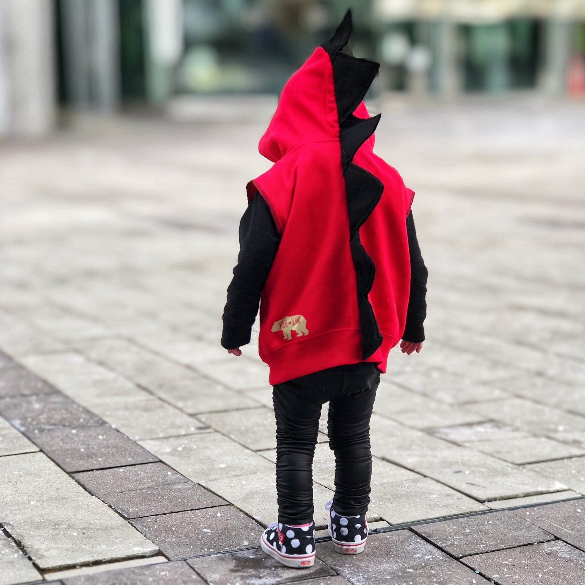 Red & Black Dino Hoodie - Fireball