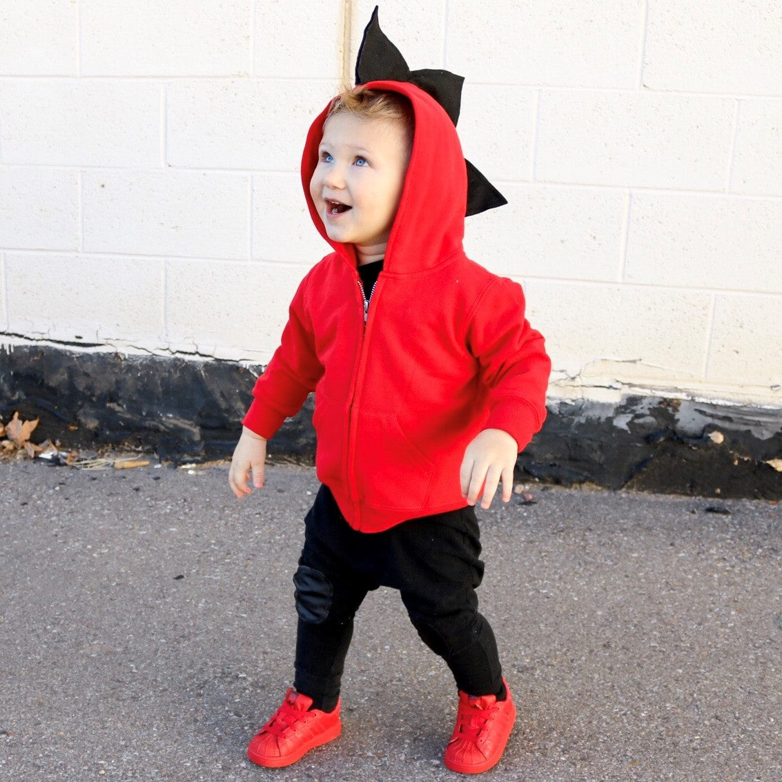 Red & Black Dino Hoodie - Fireball