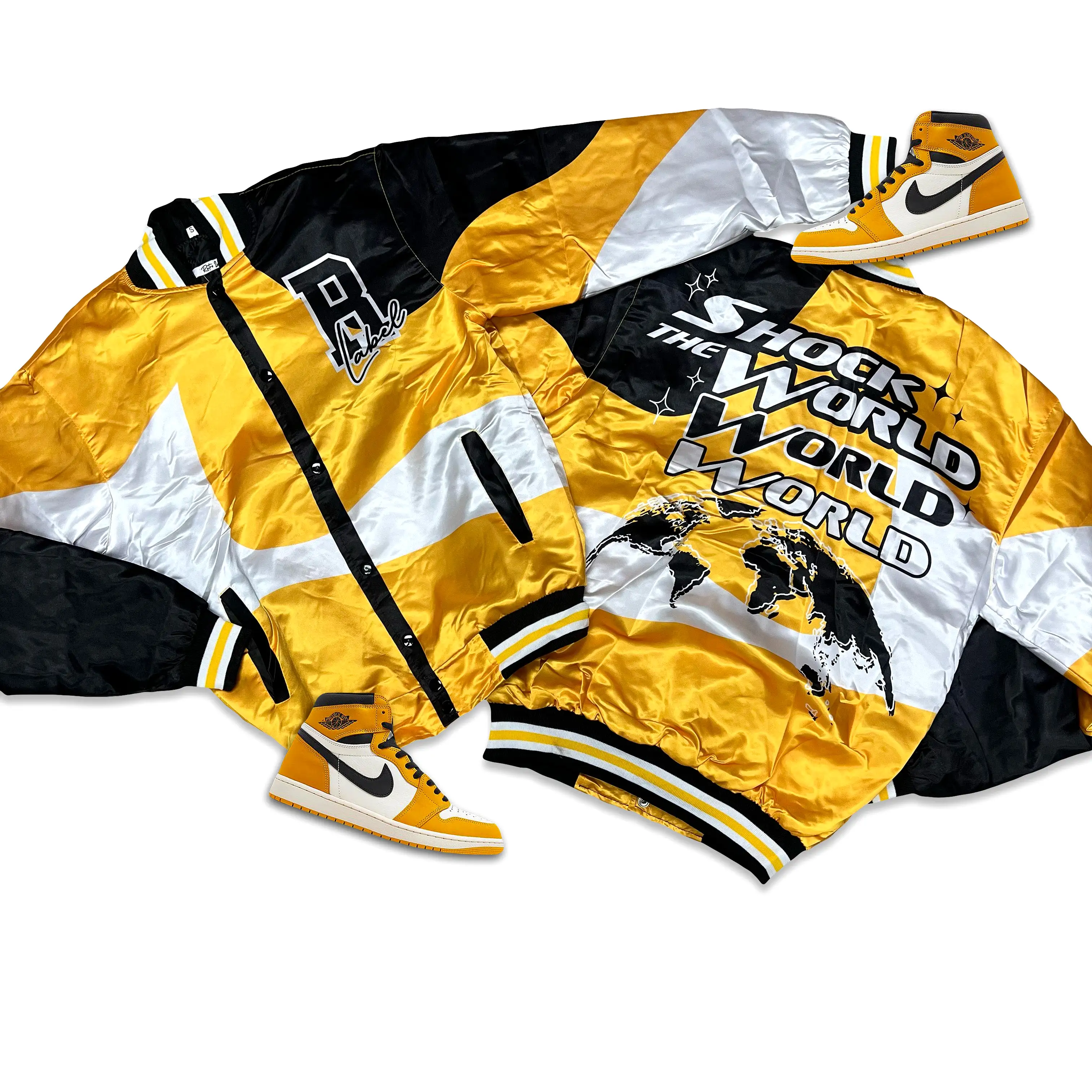 RETRO LABEL SHOCK THE WORLD JACKET (RETRO 1 YELLOW OCHRE)