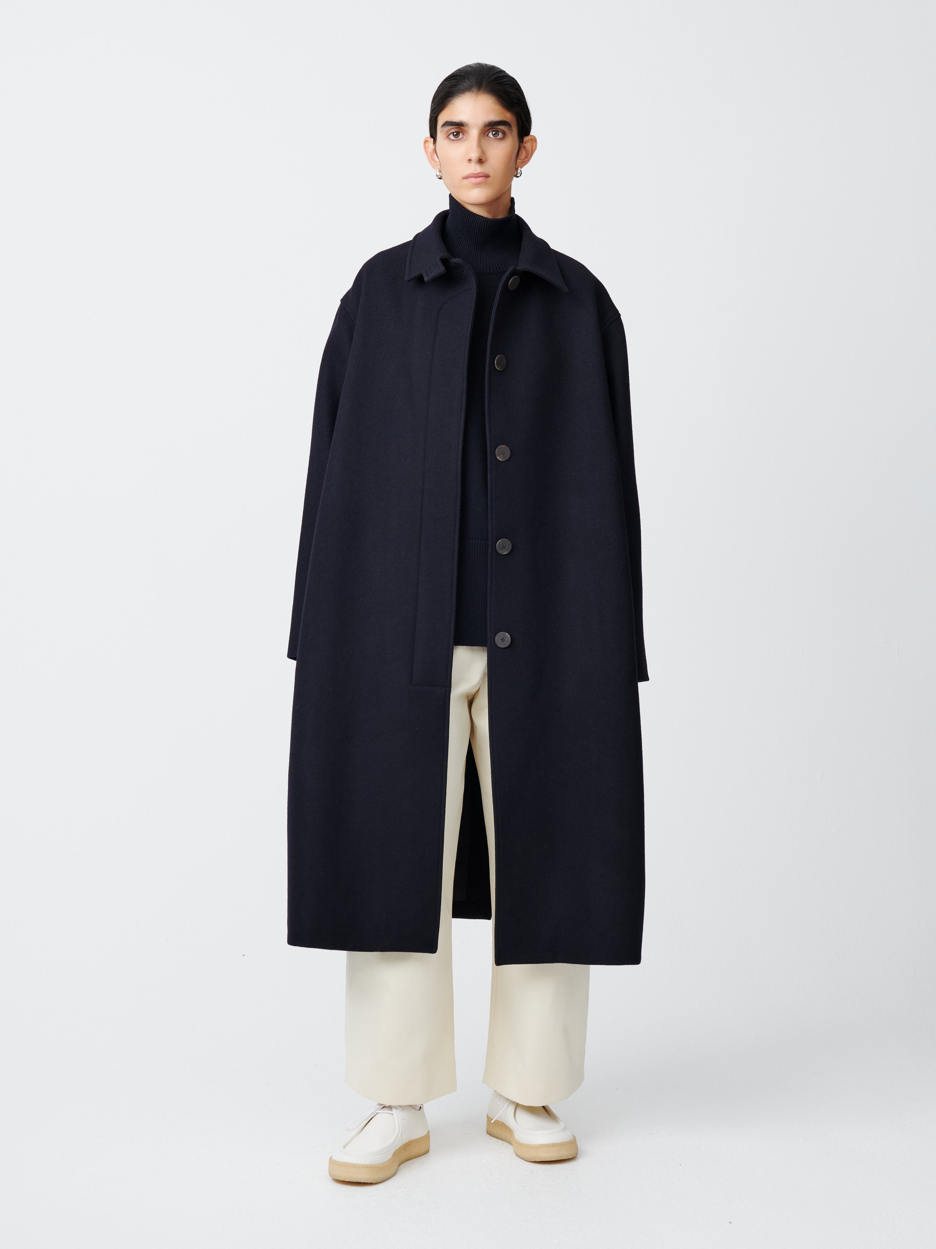 Ria Coat in Dark Navy