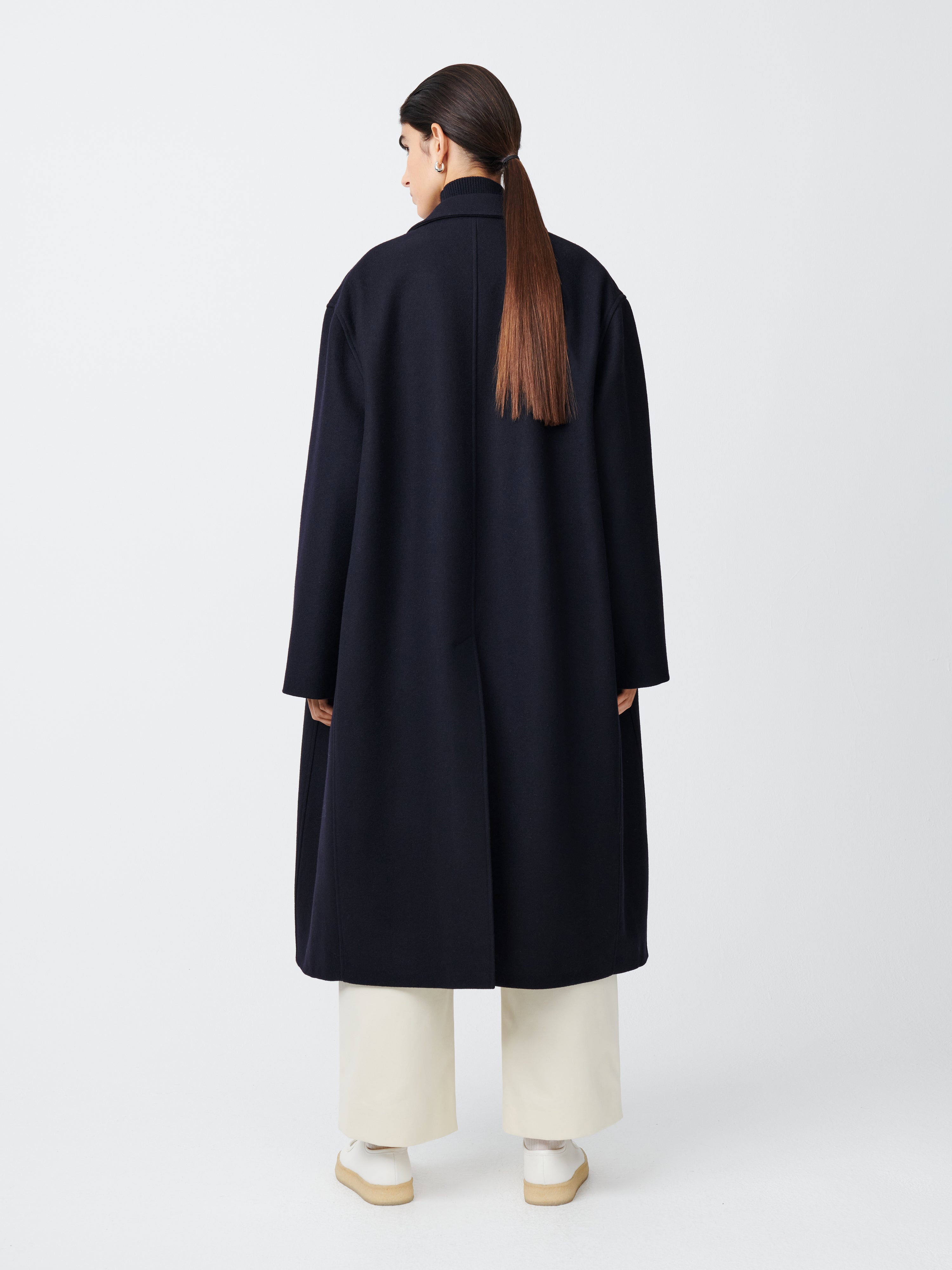 Ria Coat in Dark Navy