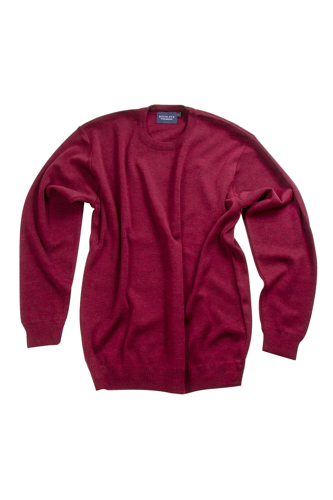 Routleys Merino Crew Neck Sweater Berry