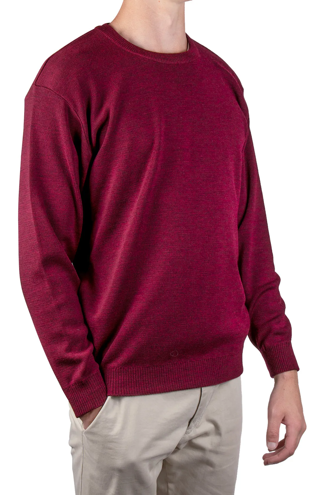 Routleys Merino Crew Neck Sweater Berry