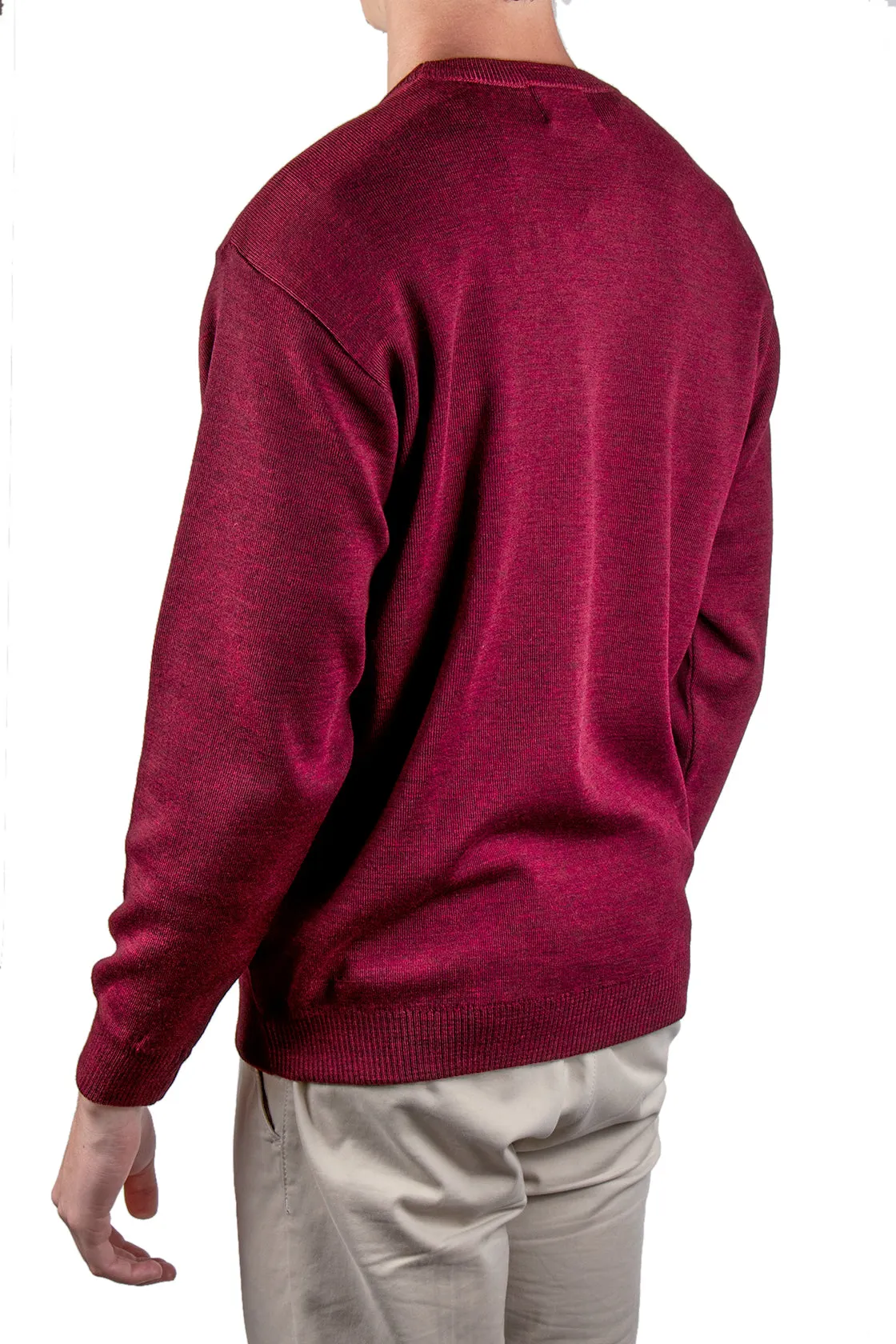 Routleys Merino Crew Neck Sweater Berry