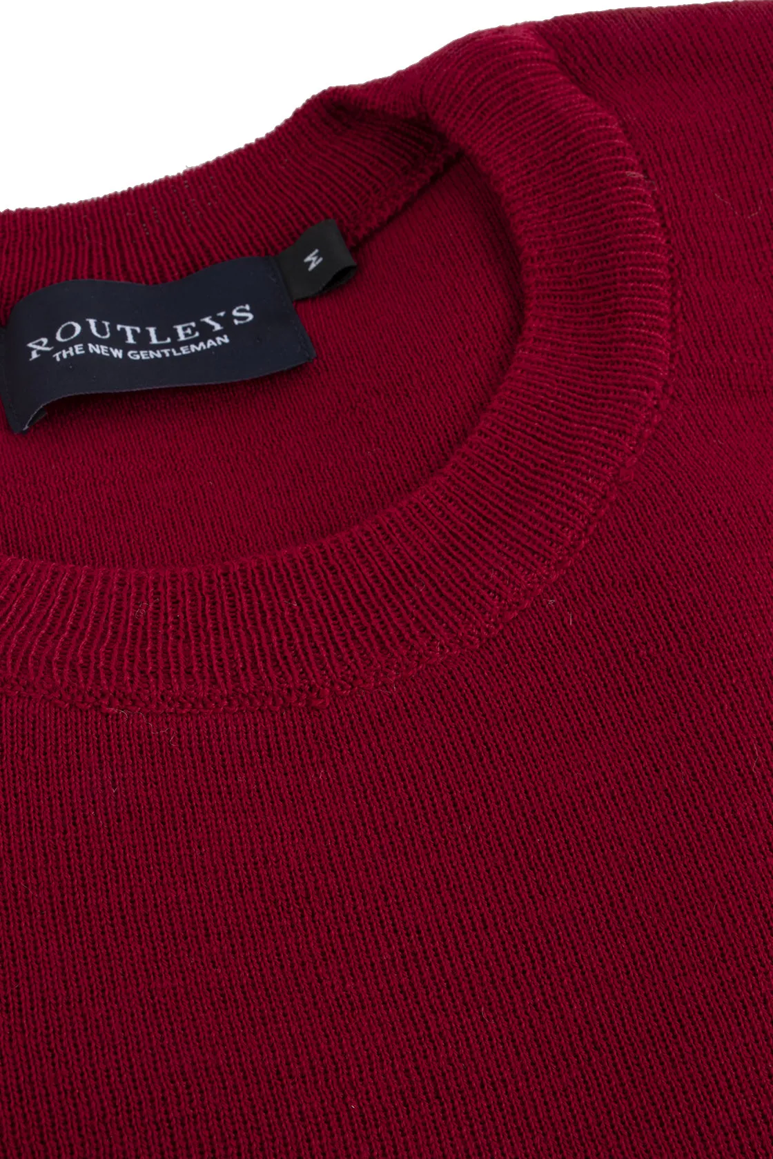 Routleys Merino Crew Neck Sweater Red