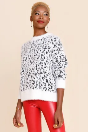 Sasha Leopard Print Pullover Sweater