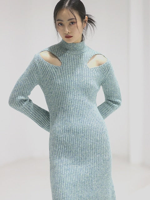 Seem Cutout Sweater Dress