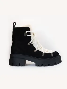 Sherpa Detail Tie Up Boots