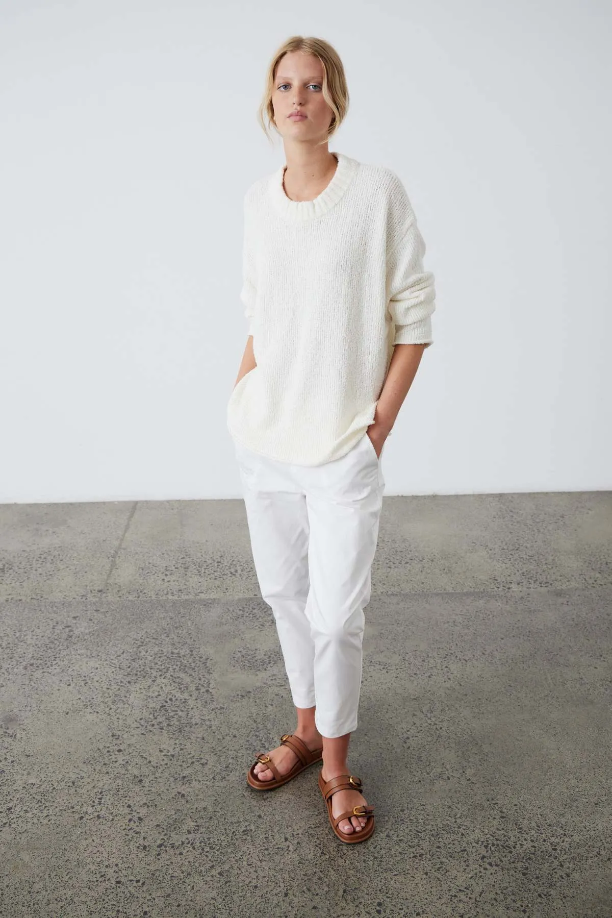 Slouchy Knit Sweater - Milk