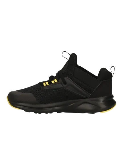 Sneaker Puma ENZO 2 REFRESH AC da bambino nera e gialla.