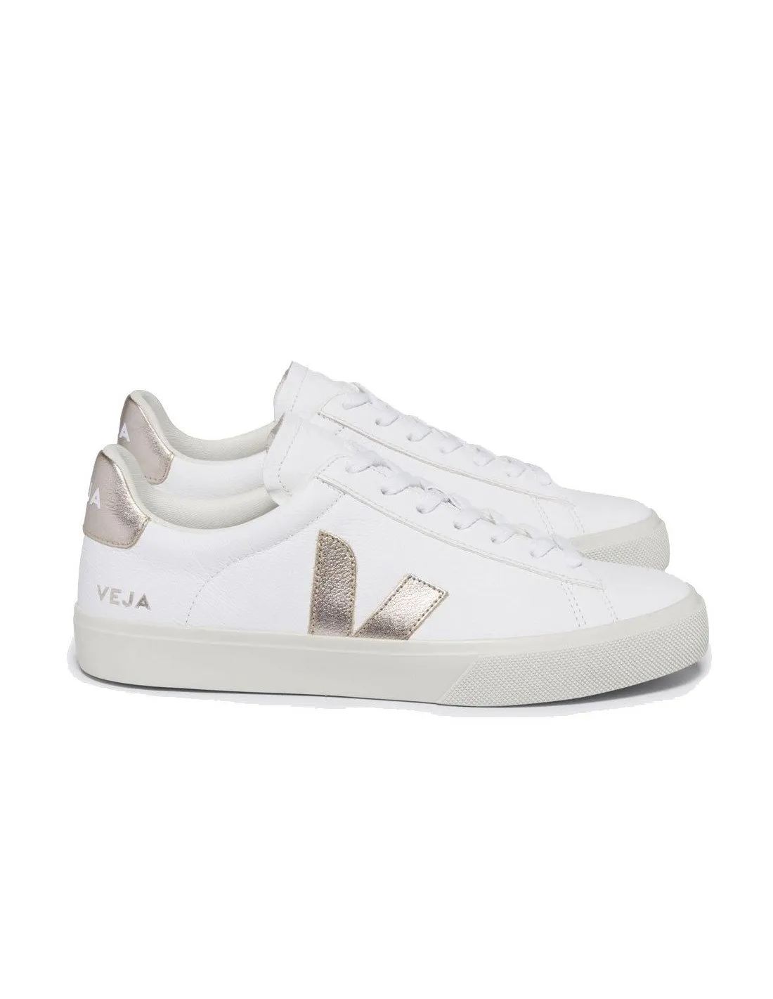 Sneakers Veja donna CP05034 Campo chromefree bianca platino