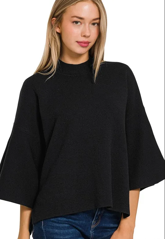 Soft Bell Sleeve Sweater