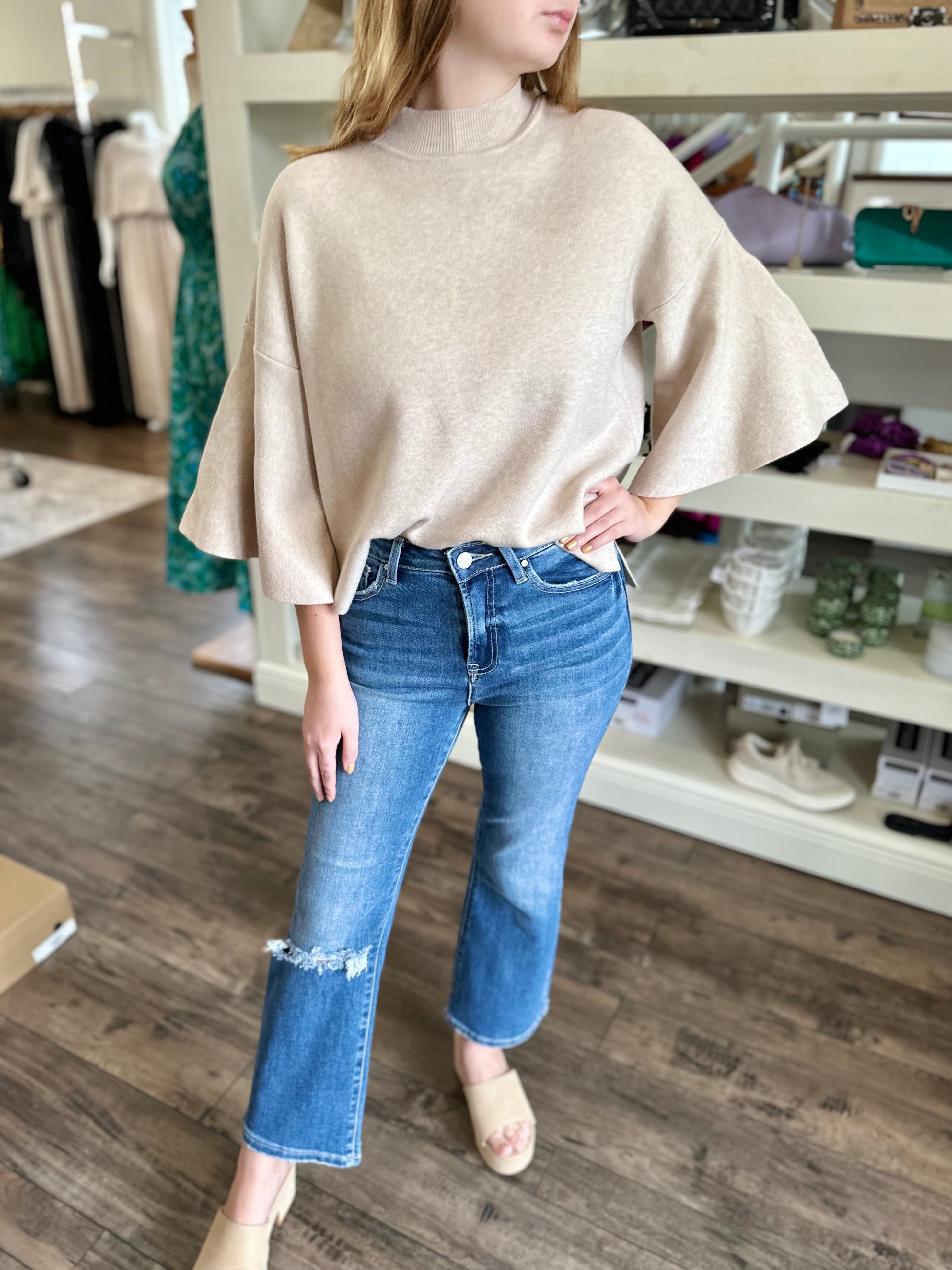 Soft Bell Sleeve Sweater