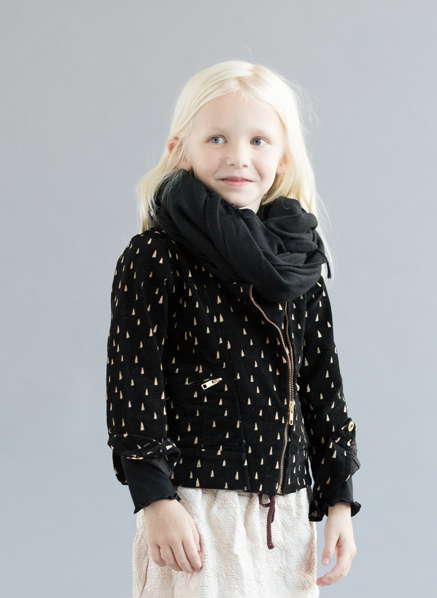 Soft Gallery Marina Jacket in Jet Black Arbre Print