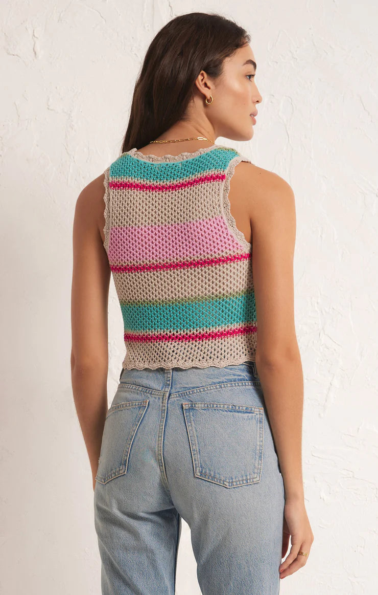 SOL STRIPE SWEATER TANK