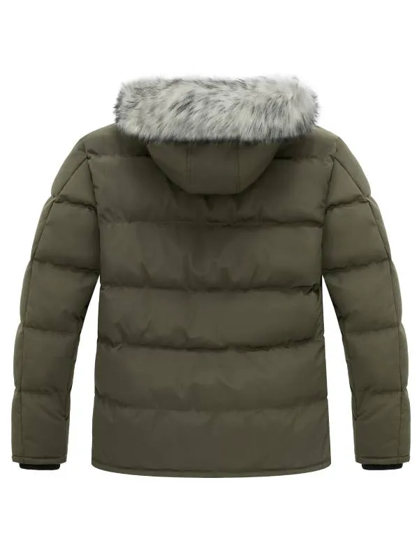 Soularge Men's Big and Tall Winter Jacket Fleece Outerwear Coat