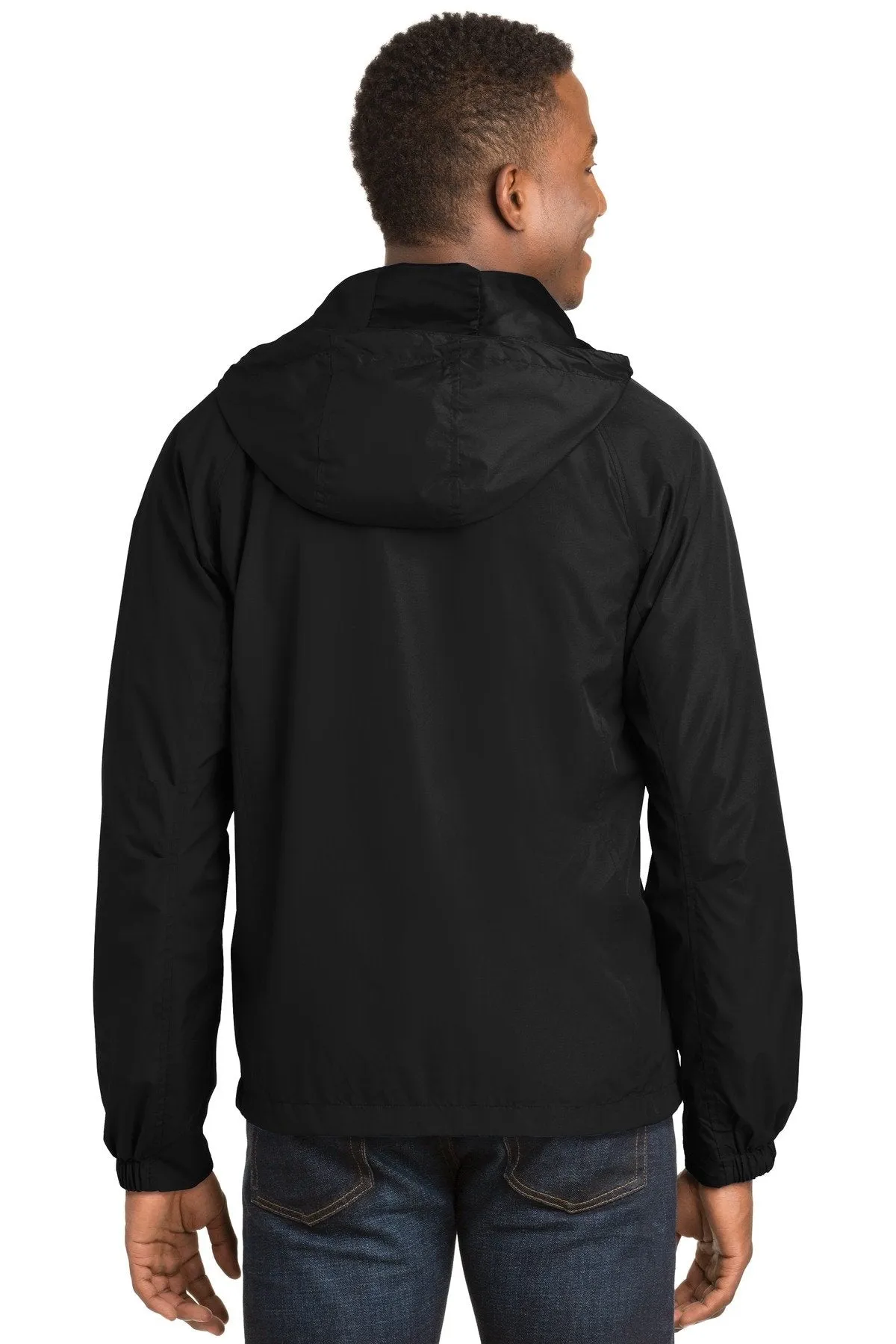 Sport-Tek Hooded Raglan Jacket JST73 Black