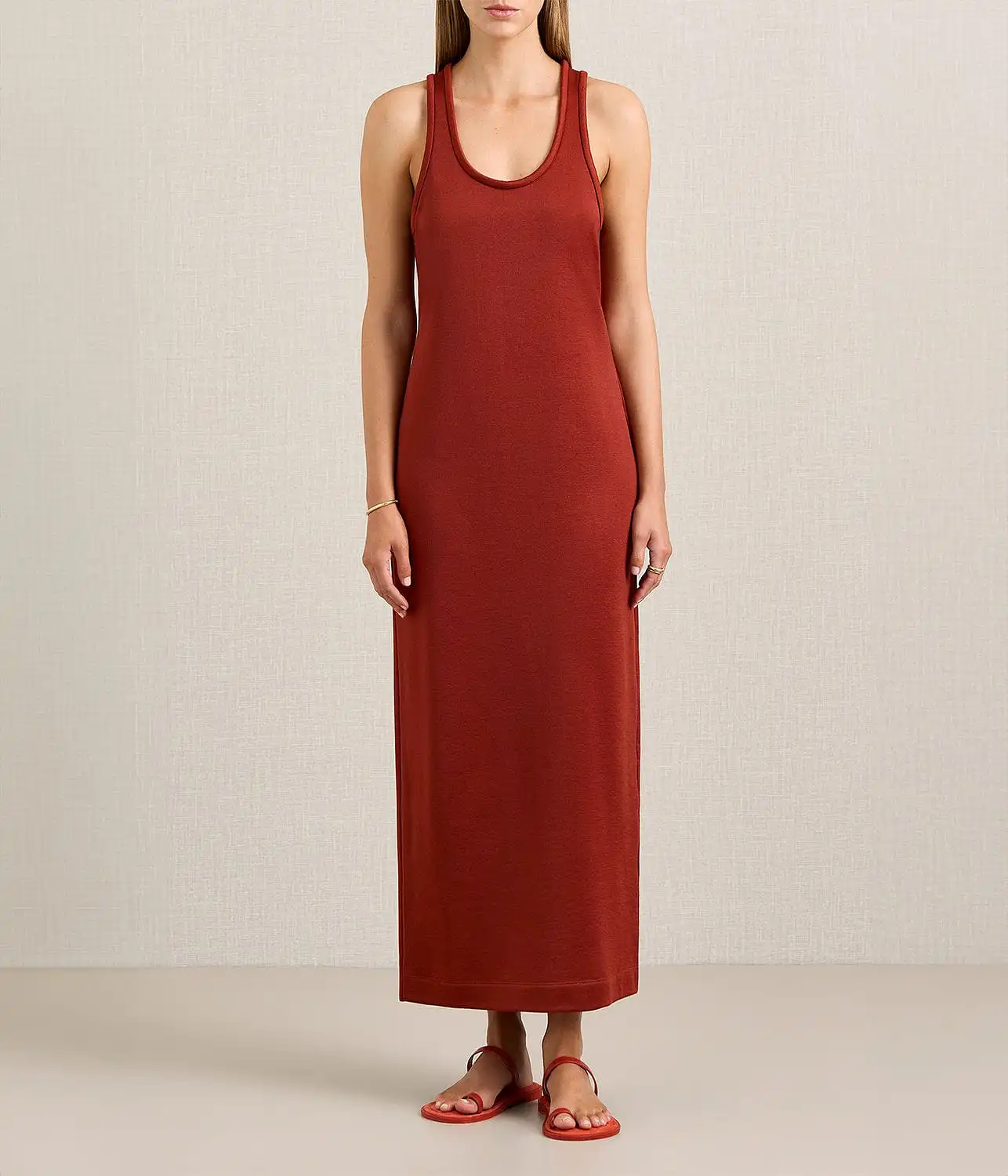 THE ILKA DRESS- RUST