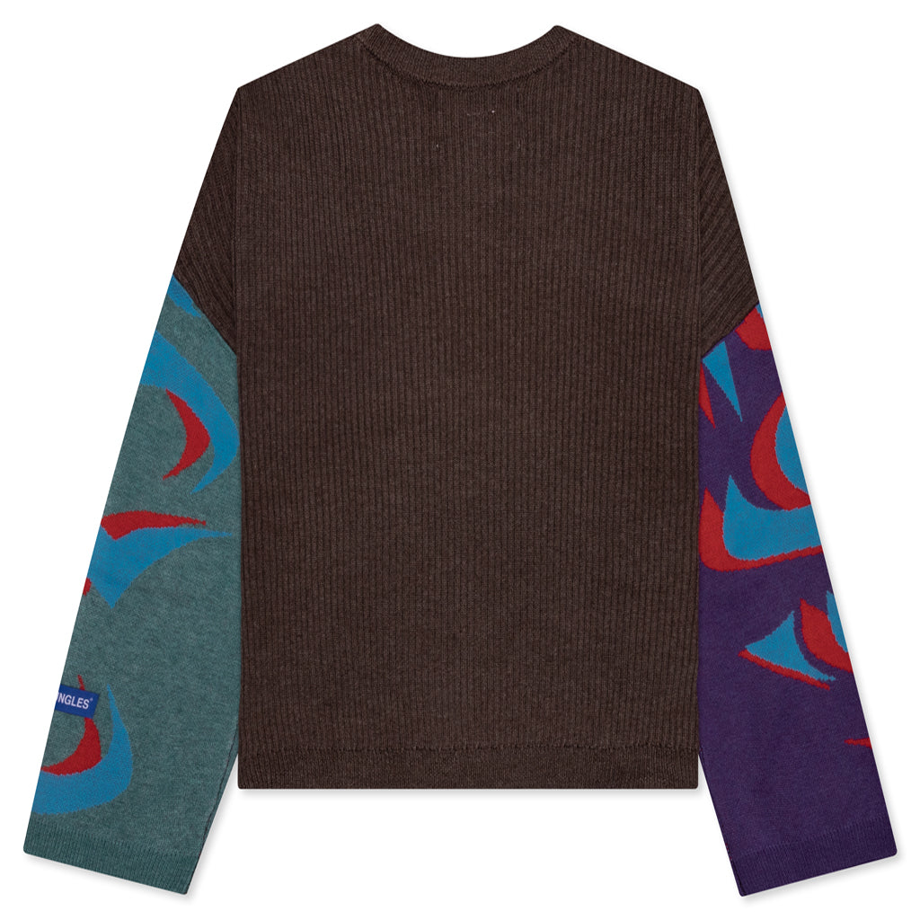 Tribal Knit Sweater - Brown