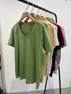 Upgraded Must Buy Silk Tee V Neck (10% Silk) (IG 100+votes價$238)(批發價$278)