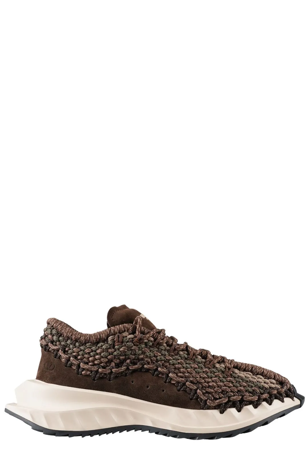 Valentino Outdoor Crochet Lace-Up Sneakers