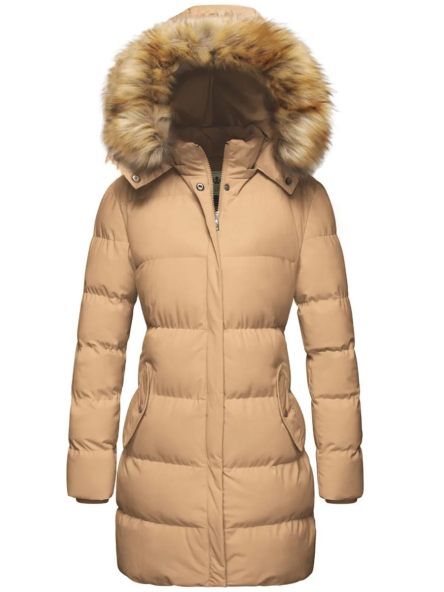 WenVen Women's Coat Winter Puffer Jacket Warm Waterproof Coat with Hood