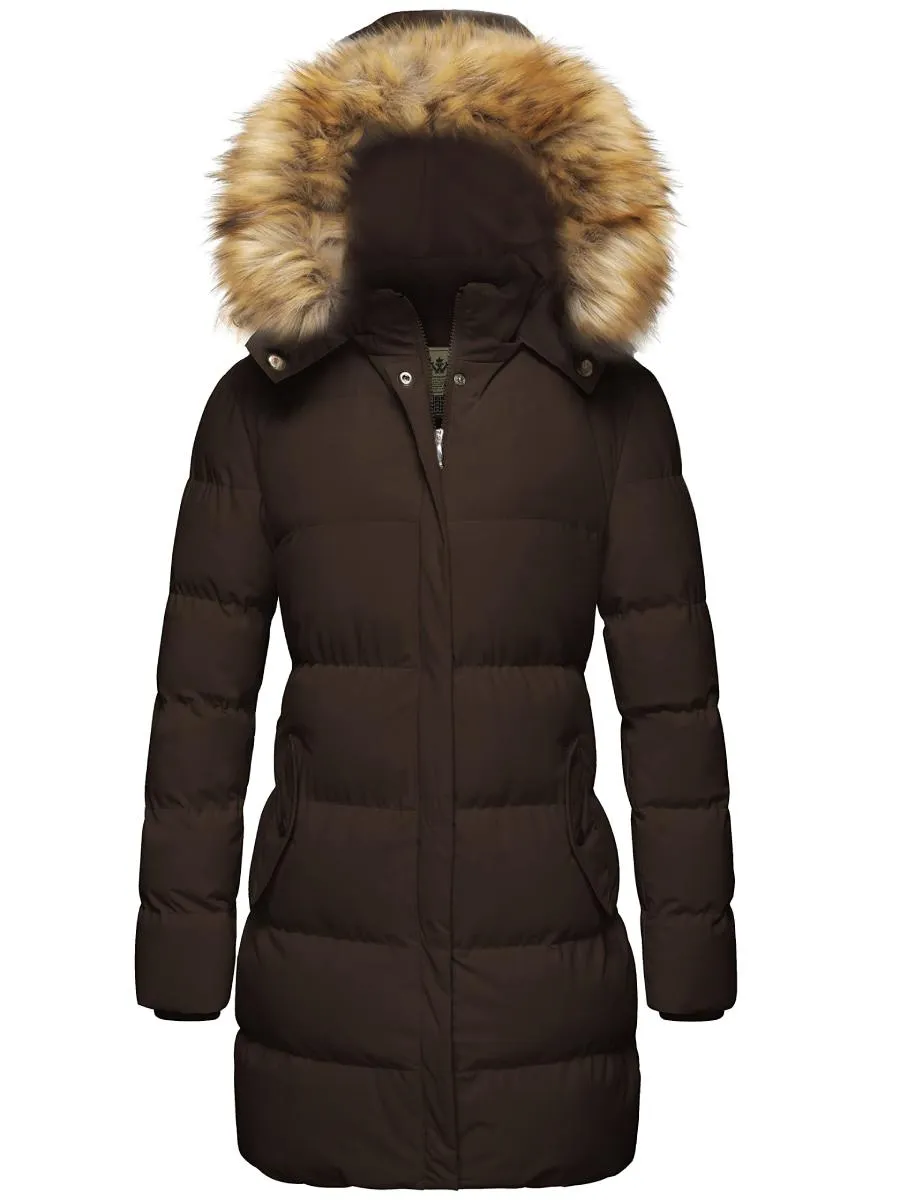 WenVen Women's Coat Winter Puffer Jacket Warm Waterproof Coat with Hood