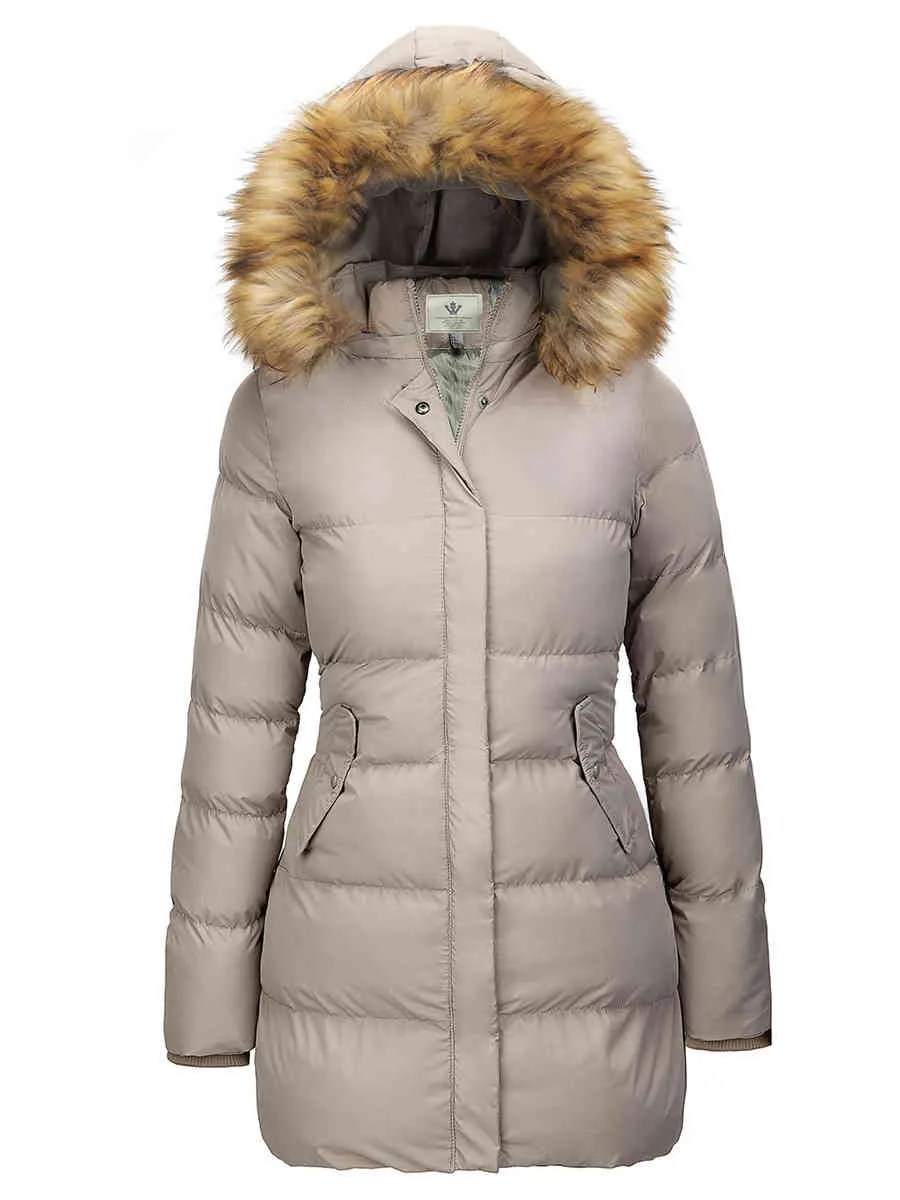 WenVen Women's Coat Winter Puffer Jacket Warm Waterproof Coat with Hood