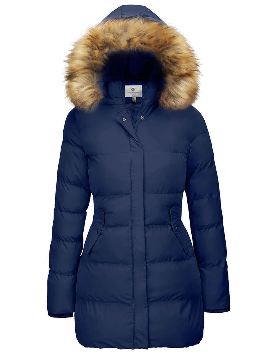 WenVen Women's Coat Winter Puffer Jacket Warm Waterproof Coat with Hood