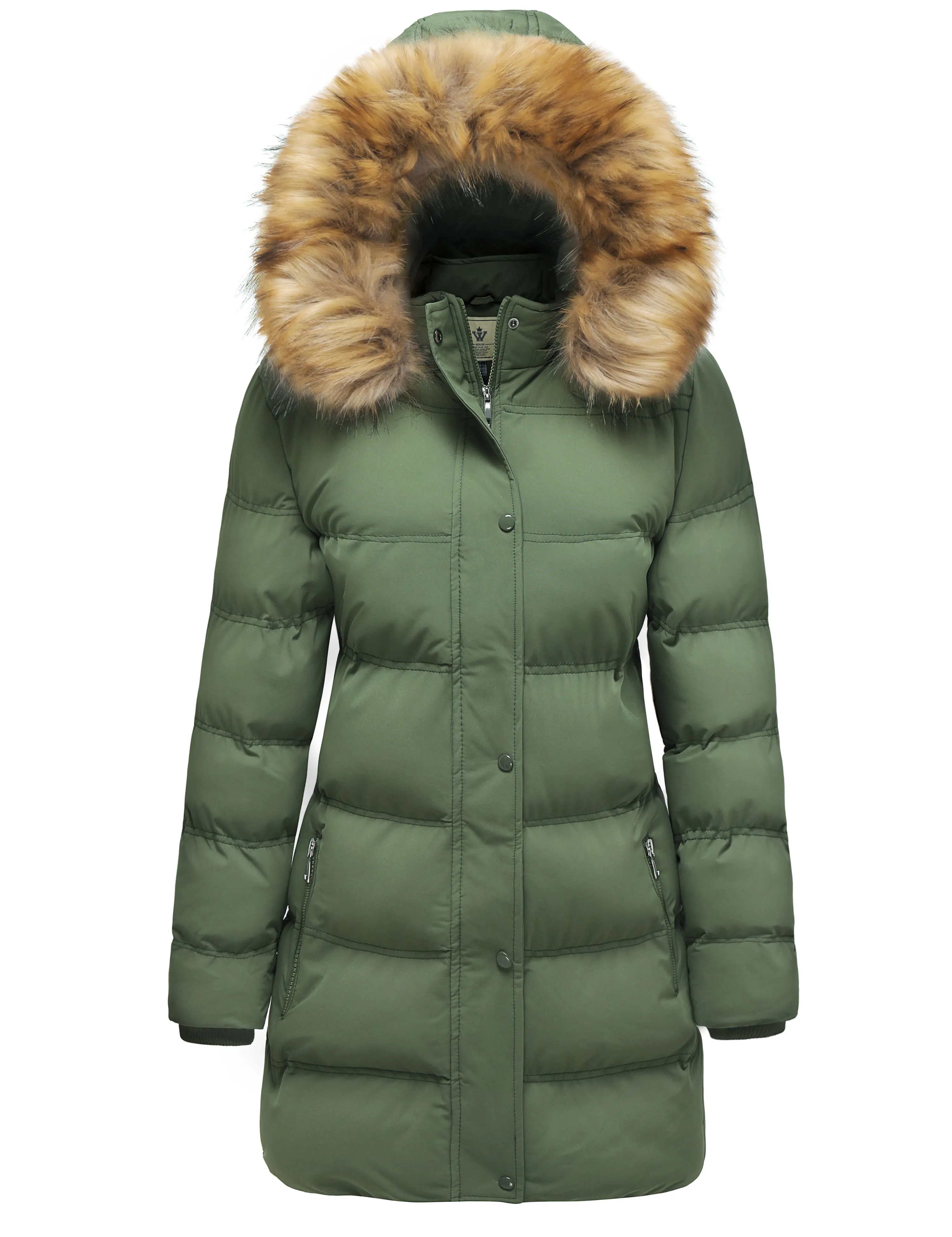 Women's Coat Winter Puffer Coat Warm Waterproof Coat Hooded Puffer Jacket