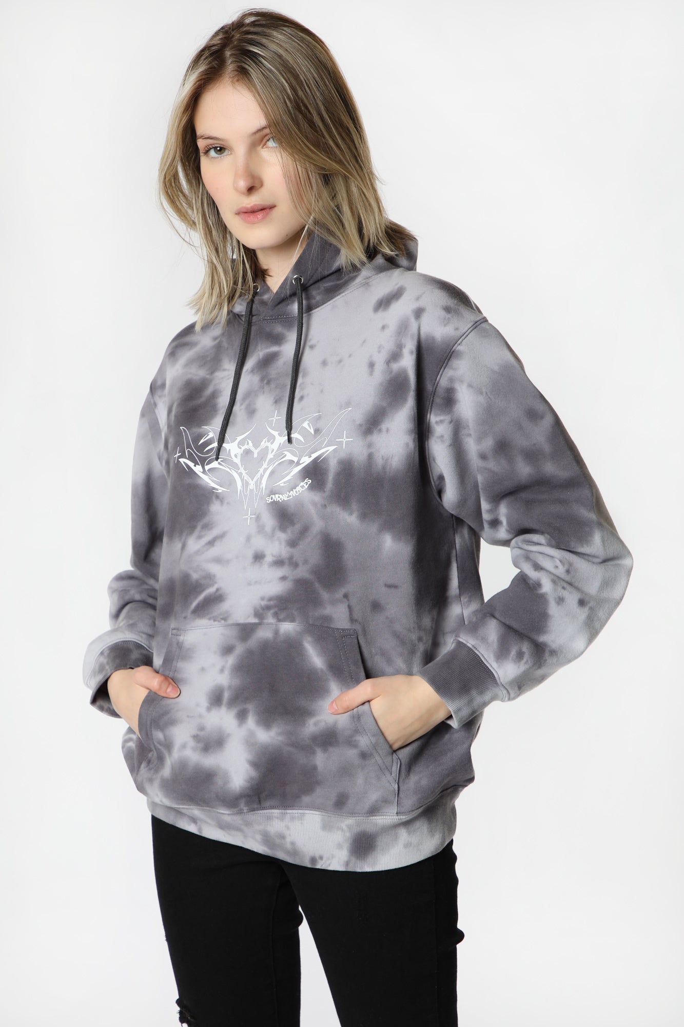 Womens Sovrn Voices Tie-Dye Hoodie