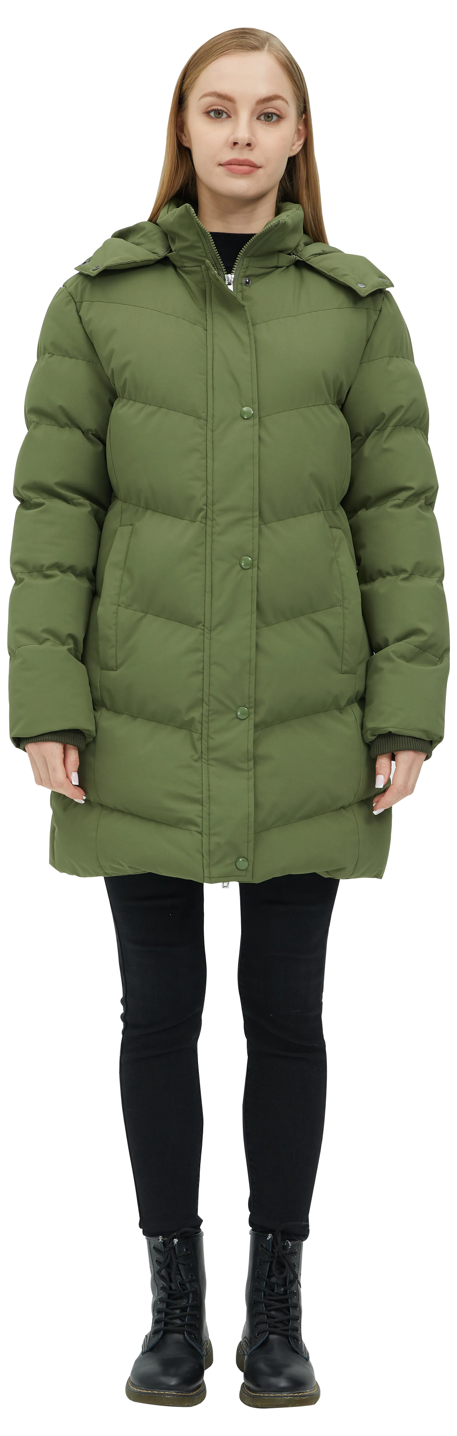 Women's Winter Jacket Winter Puffer Coat Warm Waterproof Jacket with Hood