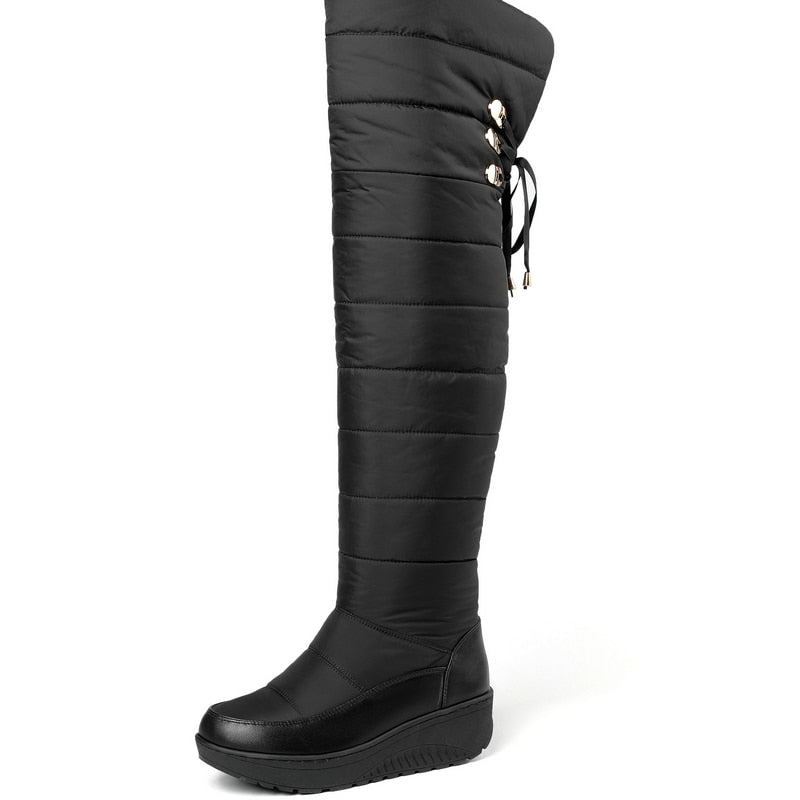 Women's Winter Soft Thick Sole Over The Knee Platform Snow Boots