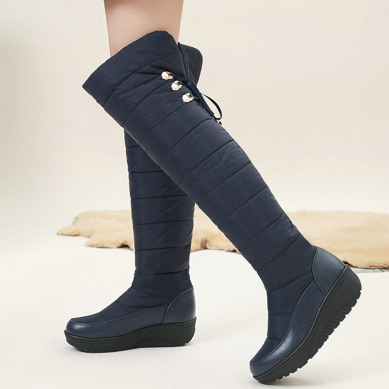 Women's Winter Soft Thick Sole Over The Knee Platform Snow Boots