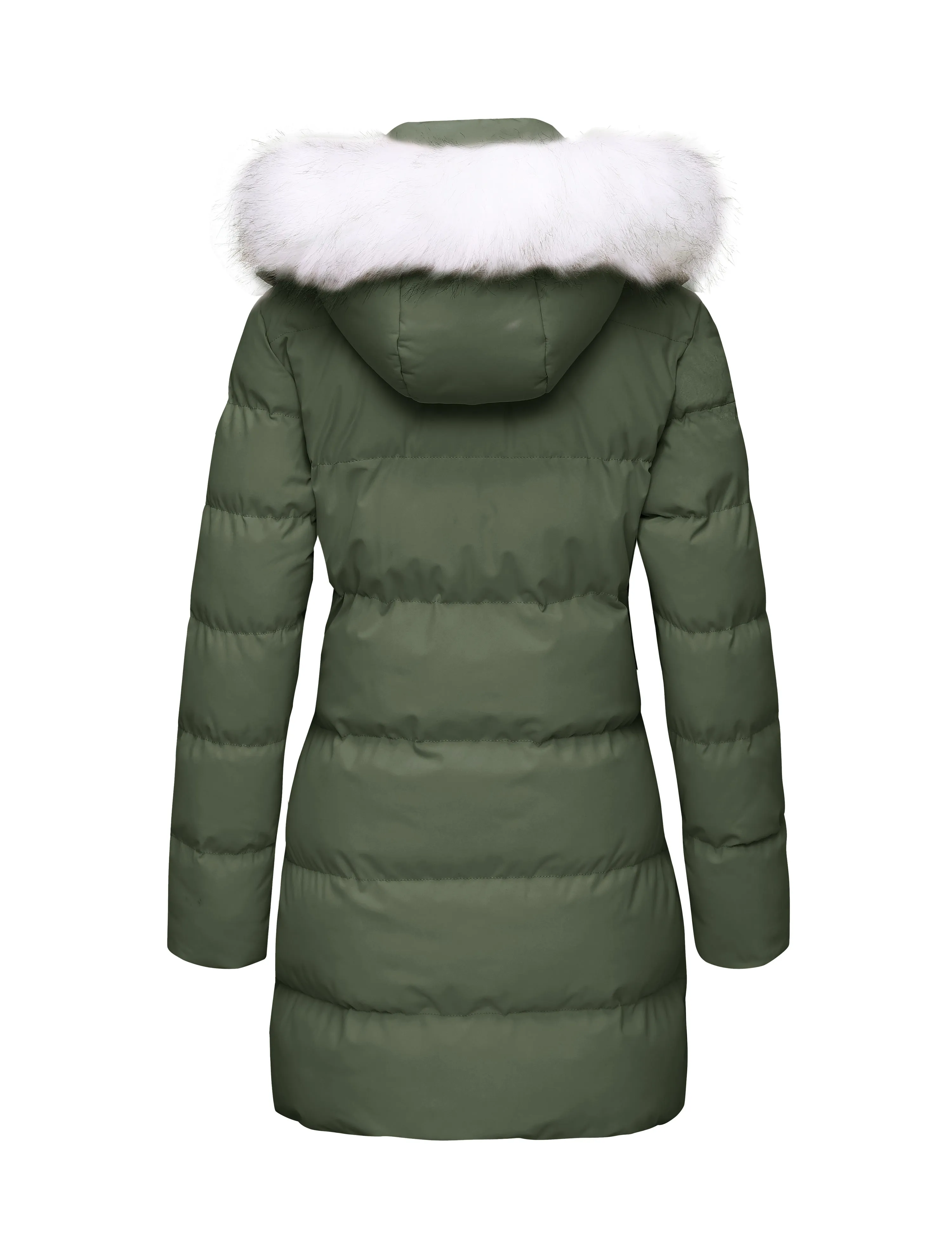 Women's Winter Thicken Puffer Coat Warm Jacket with Faux Fur Hood