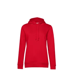 Womens/ladies organic hoodie burgundy B&C