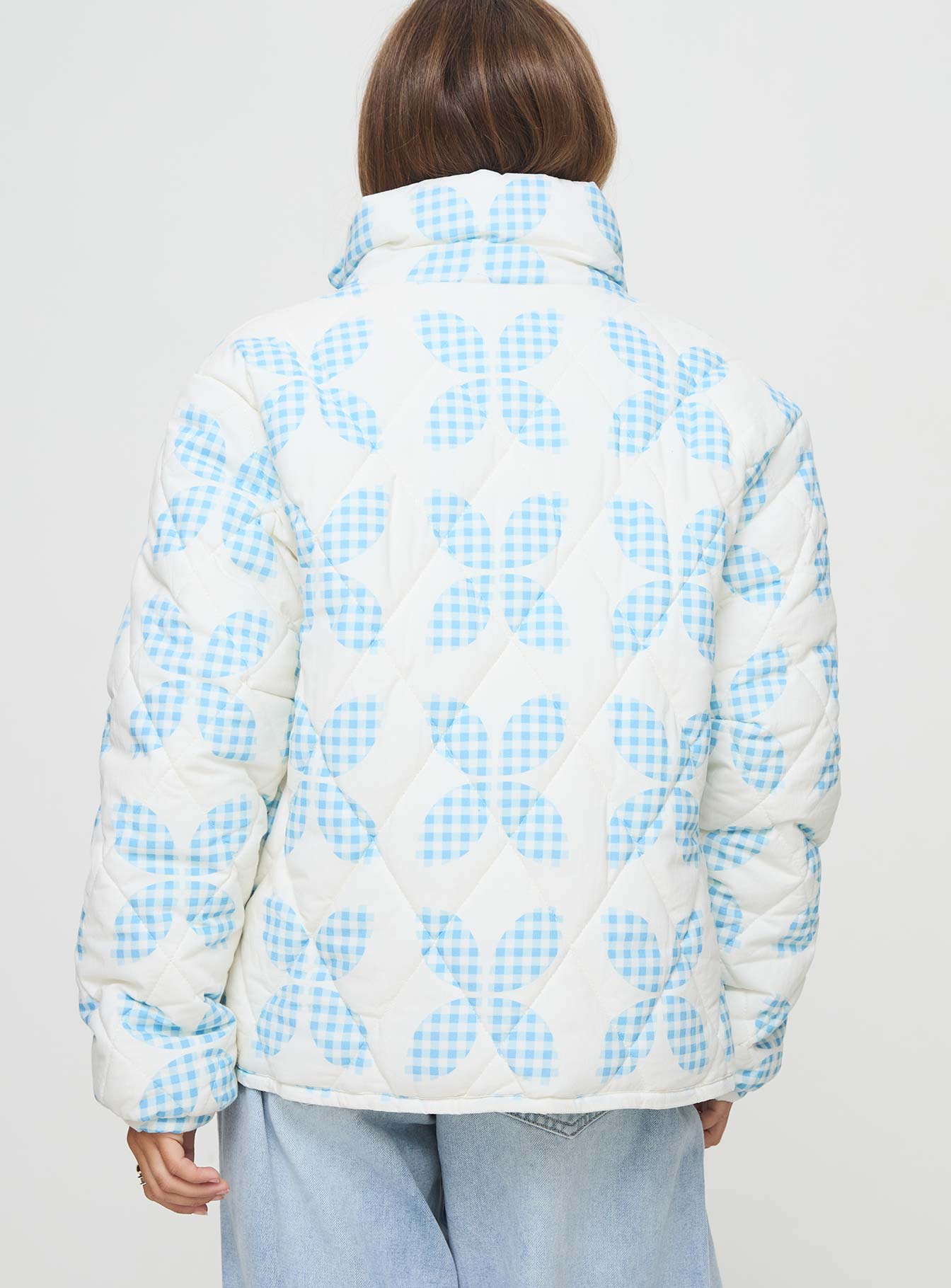 Zamir Quilted Jacket Cream / Blue